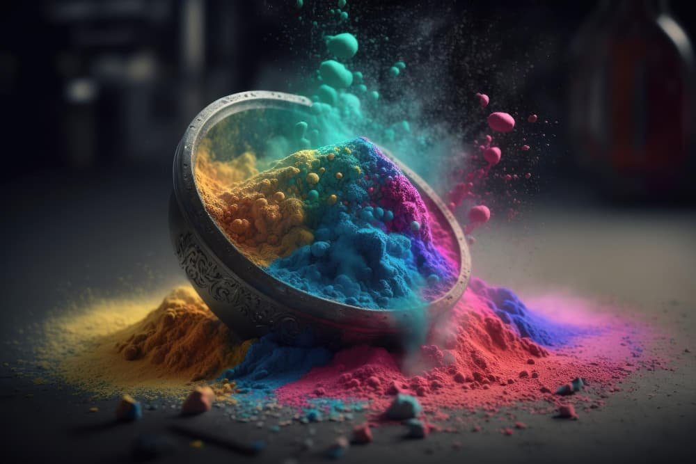 Criatividade e inspiração com cores vibrantes simbolizando a vida sendo transformada e melhorada a partir de iniciativas proativas.