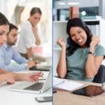 Imagem destacada mostrando dois profissionais engajados em suas atividades de trabalho em um escritório claro e organizado. Representa o início da jornada rumo à plenitude pessoal e profissional, conforme discutido no artigo ‘Alcance a Plenitude: O Início’.