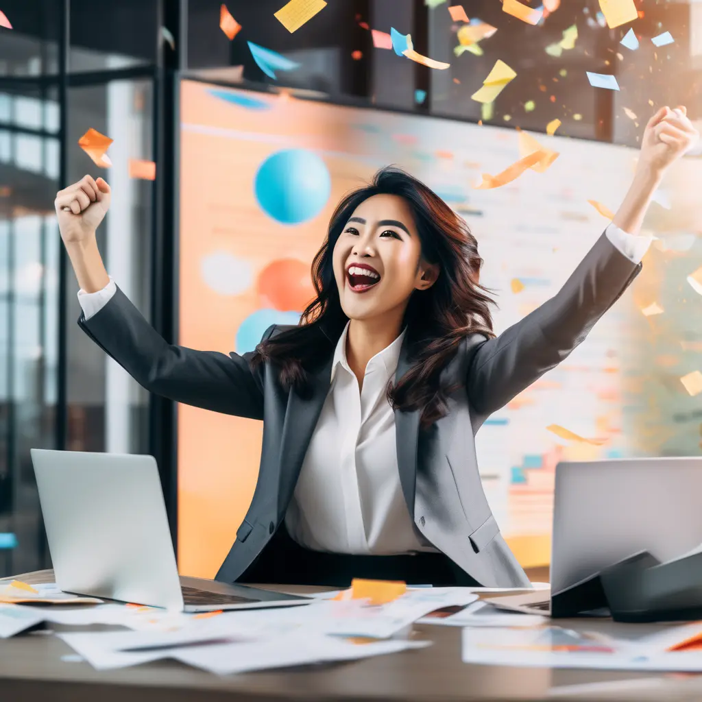 A foto captura a alegria de uma conquista, onde cada sorriso e gesto de comemoração transmite a emoção do sucesso alcançado. Essa celebração, por menor que seja, é uma lembrança poderosa de que cada passo na jornada merece reconhecimento e regozijo. Inspira-nos a valorizar nossas vitórias, por menores que pareçam, e a seguir em frente com renovada determinação em busca de novos triunfos.