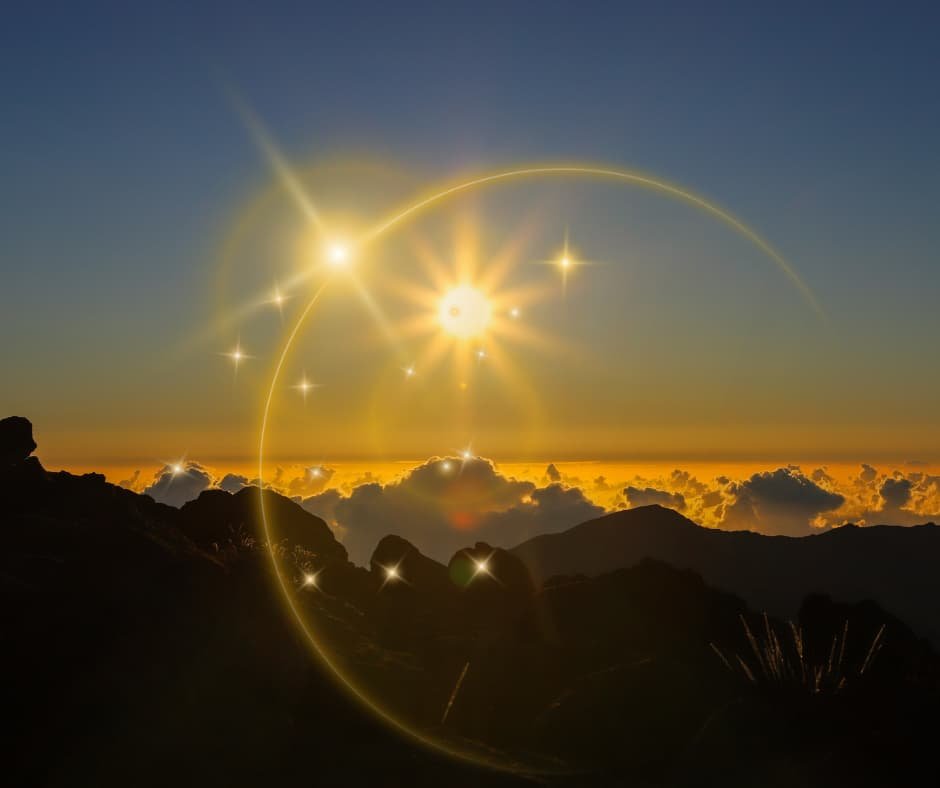 Amanhecer iluminando um caminho, simbolizando um novo começo